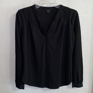 Ann Taylor Black Blouse Size S
